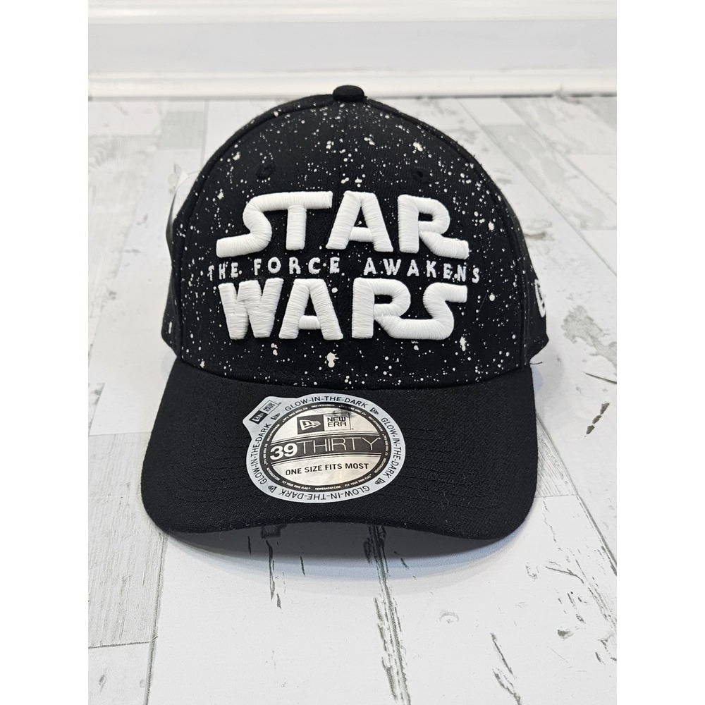 New Era Star Wars The Force Awakens 39THIRTY Glow In The Dark Hat Black OSFM